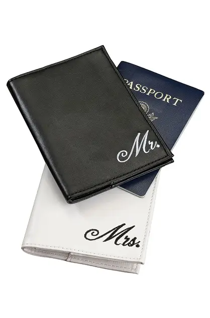 Passport Holder Travel Wallet Cover Case Mr Mrs Document Protector Sleeve