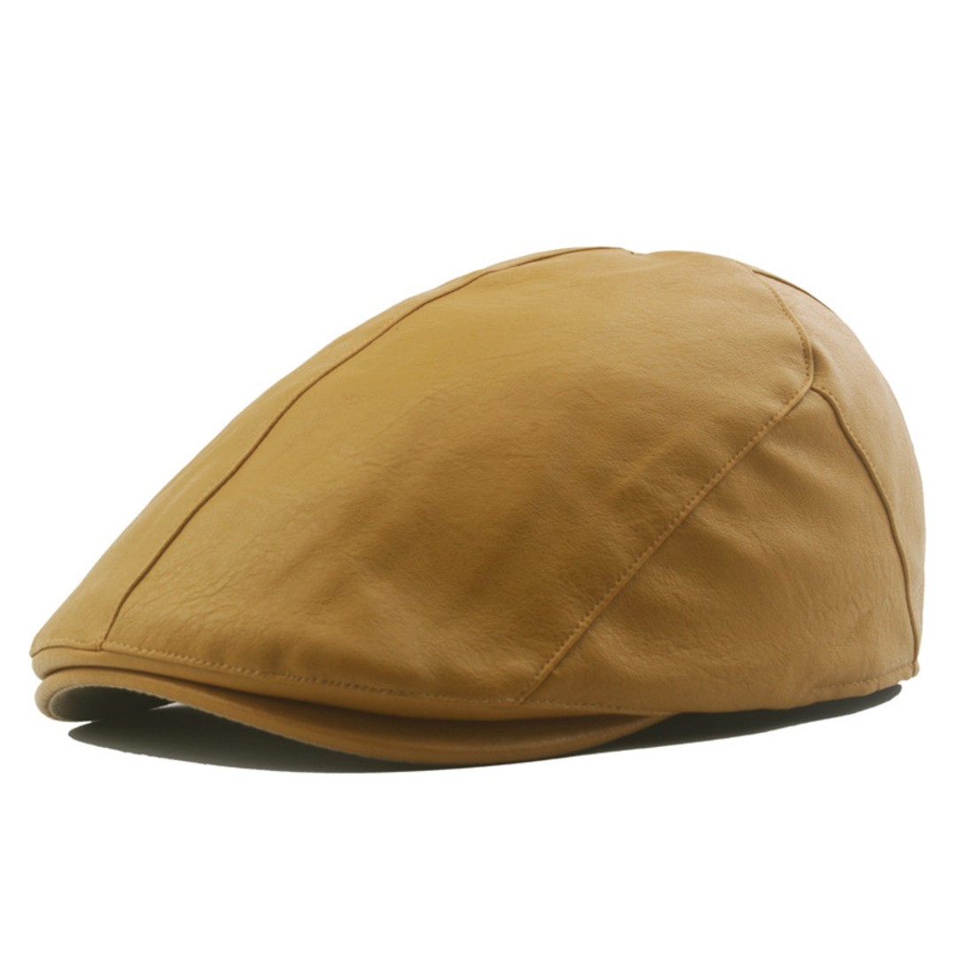 Classic Leather Flat Cap | The Warehouse