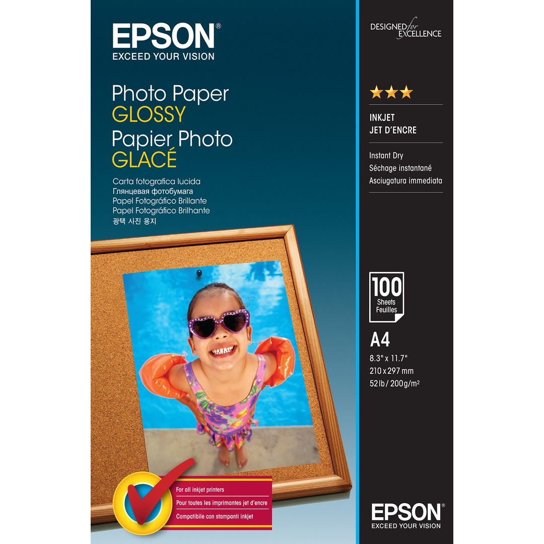 Epson Photo Paper Glossy - A4 - 100 sheets