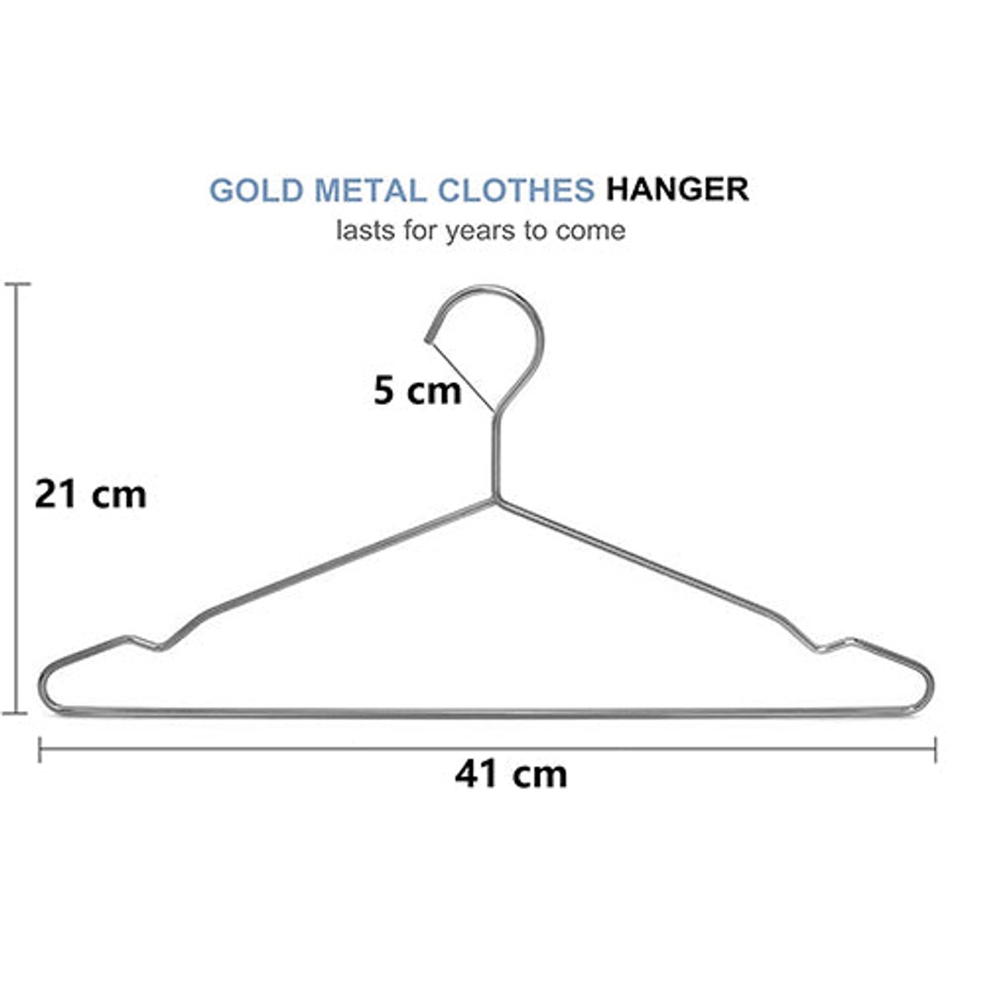 Heavy Duty Aluminum Coat Hangers 5 Pack, , hi-res