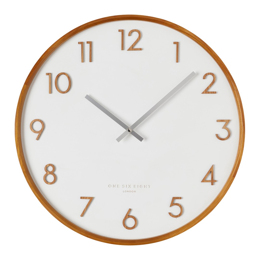 SCARLETT White 50cm Wall Clock by One Six Eight London | The Warehouse