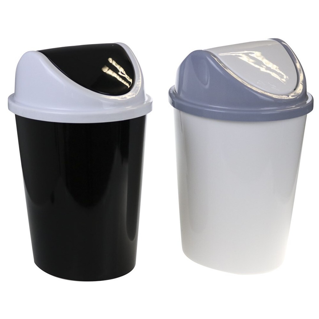 3x Boxsweden Trash Bin 11L w/ Swing Lid Garbage Container Waste Basket ...