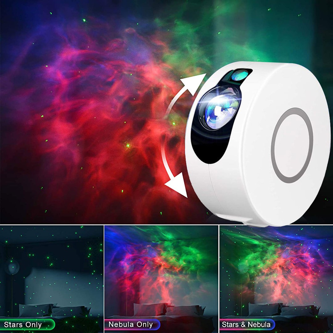 Galaxy Star Light Projector with LED Nebula Cloud-White