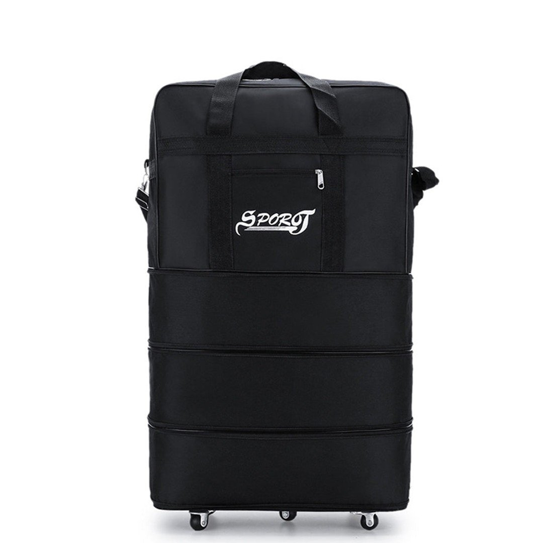 80x47x25cm Wheeled Travel Luggage Expandable Wheeled Duffel Bag Oxford ...