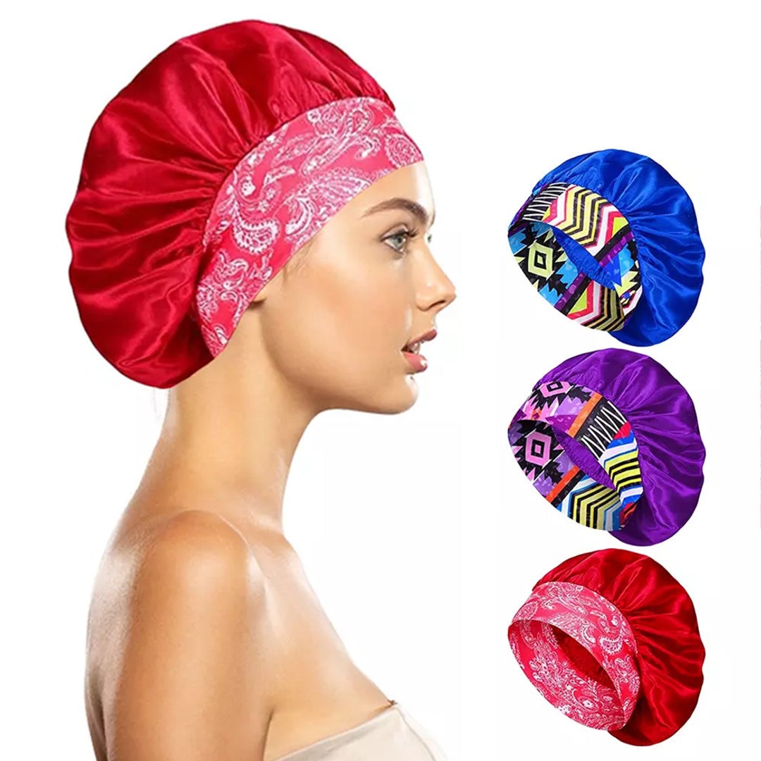 3Pcs Women's Head Scarf Hair Wrap Cap Hat Headband Sleeping Bonnet