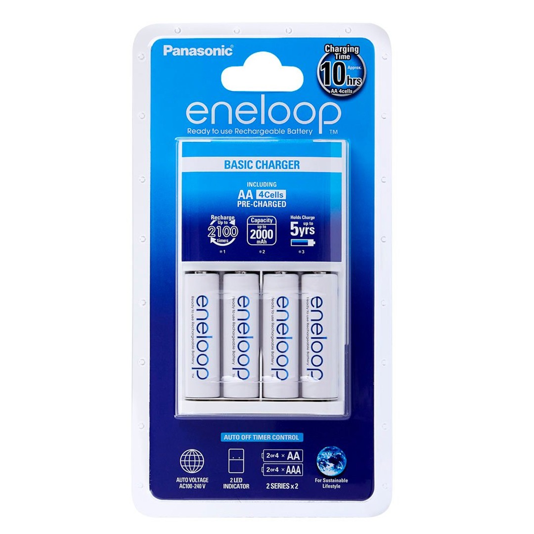 Panasonic Eneloop Aa Size Rechargeable Batteries 4 Pack Overnight