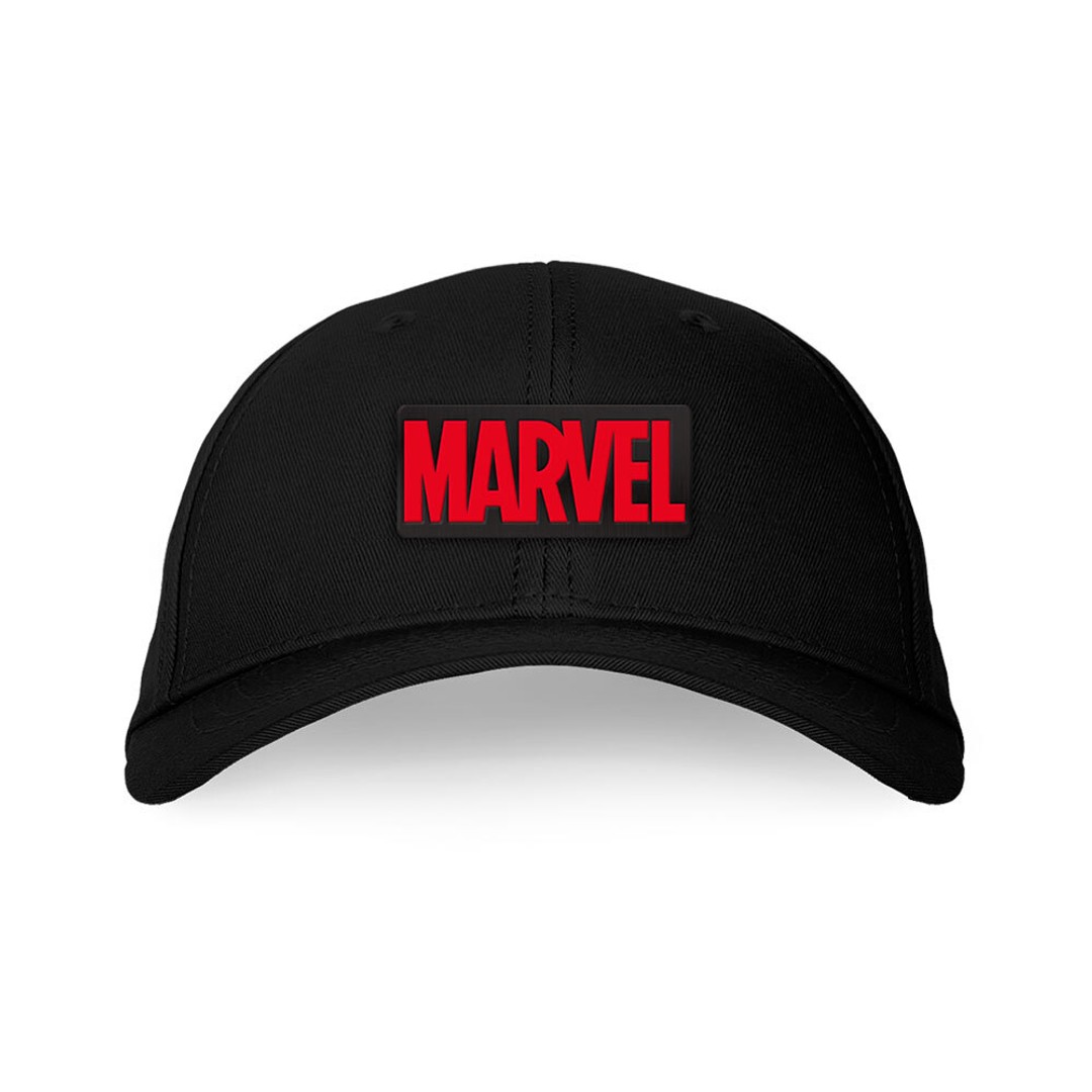 Marvel Logo Black Steel Adjustable Embroidered Cotton Unisex Cap/Hat ...