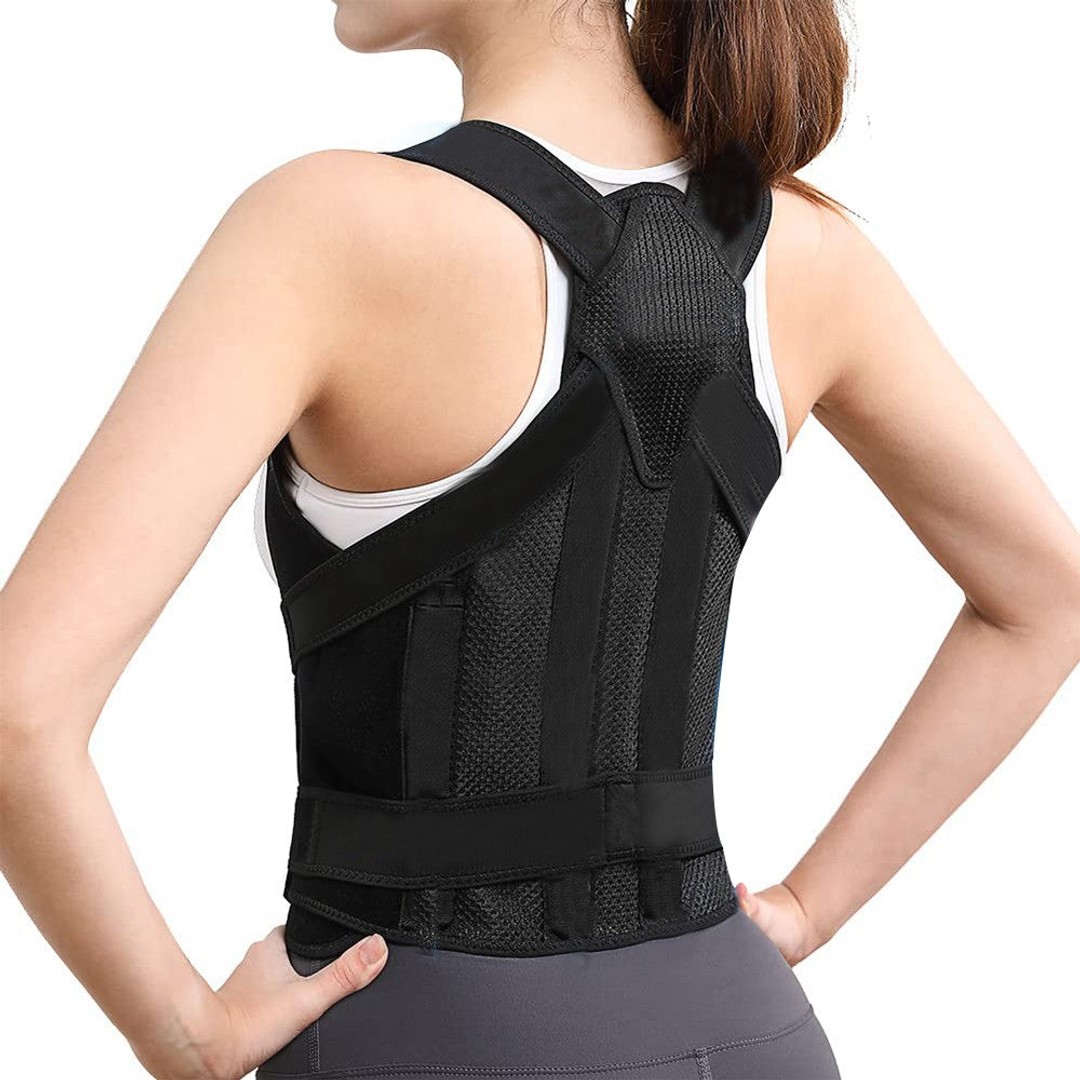Adjustable Back Brace Posture Corrector Lumbar Back Support Belt ...