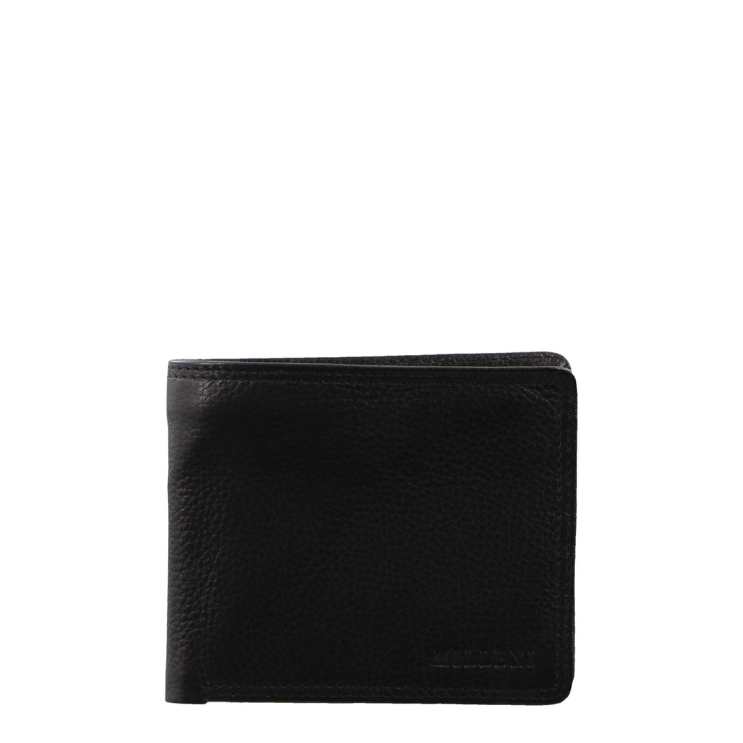 Milleni Marco Men's Leather RFID Wallet Black | The Warehouse