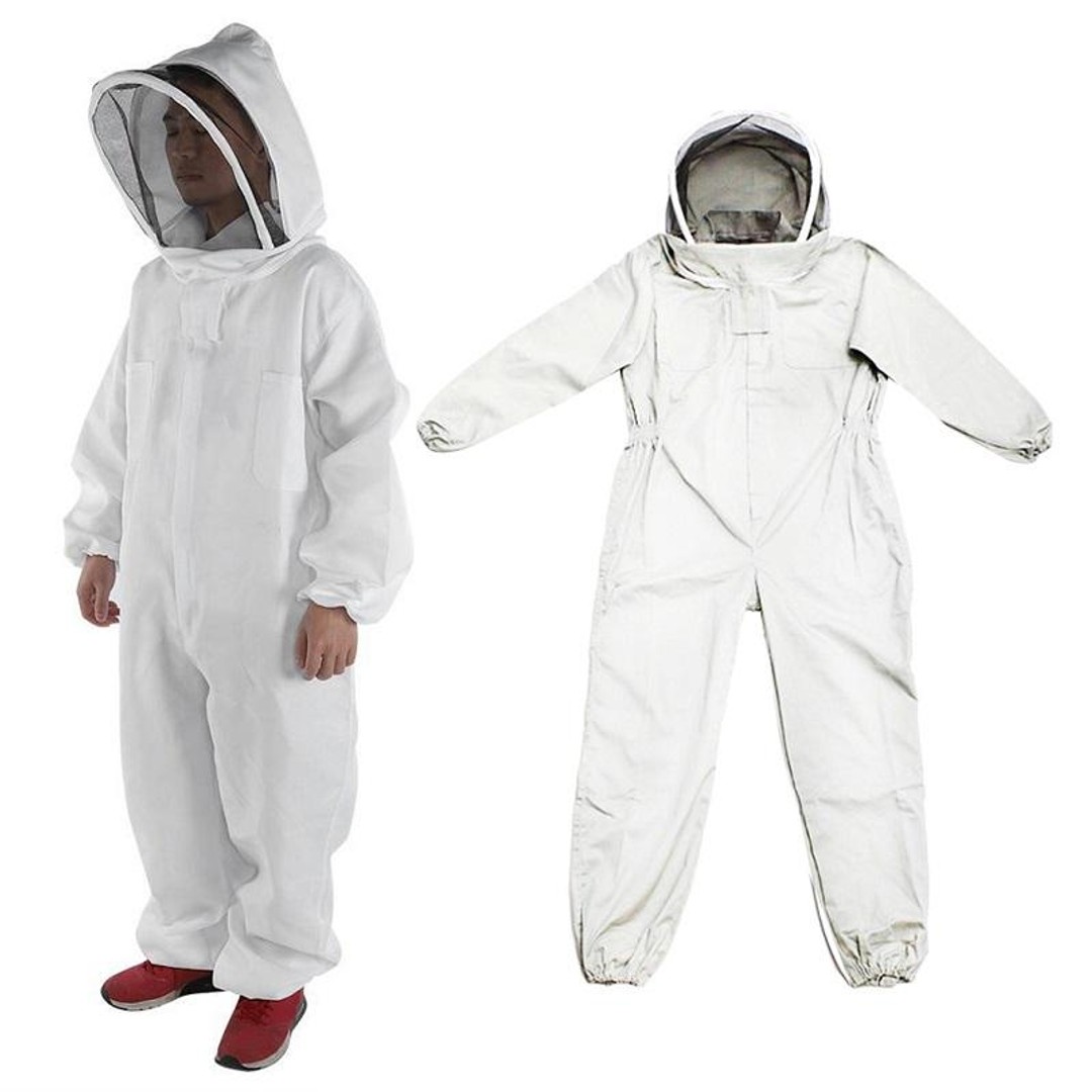Full Body Beekeeping Suit Hooded Veil Bee Farm Clothing XXL