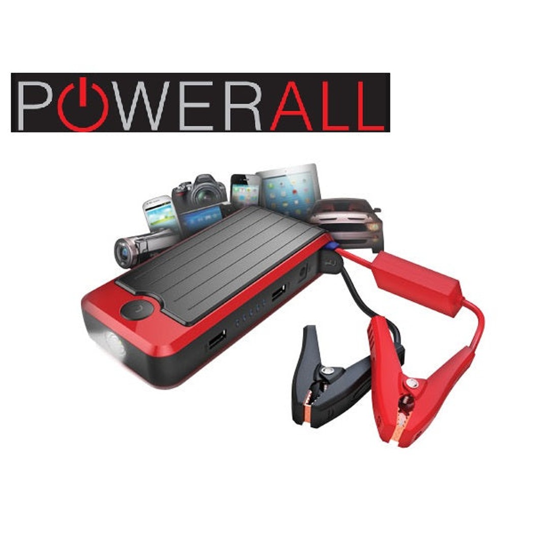 PowerAll Deluxe 12000mAh Power Bank Jump Starter PBJS12000-RD