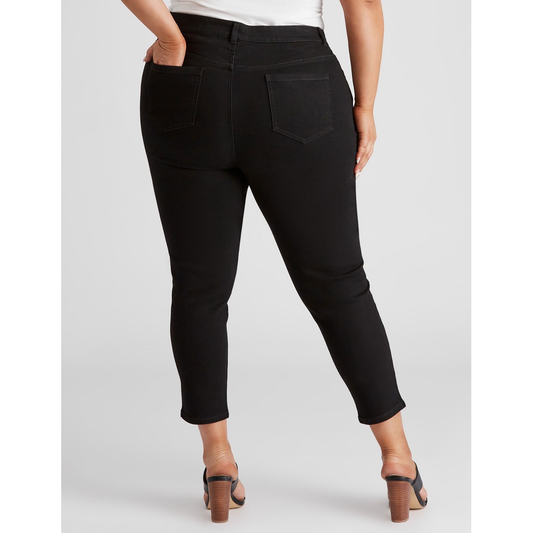 BeMe - Plus Size - Womens Jeans - Black Ankle Length - Cotton Pants ...