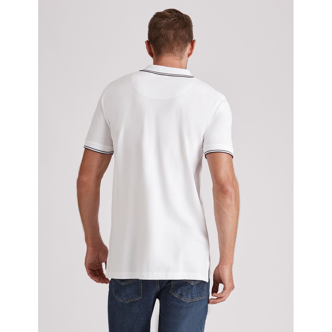 Mens Rivers Short Sleeve Tipped Pique Polo | The Warehouse