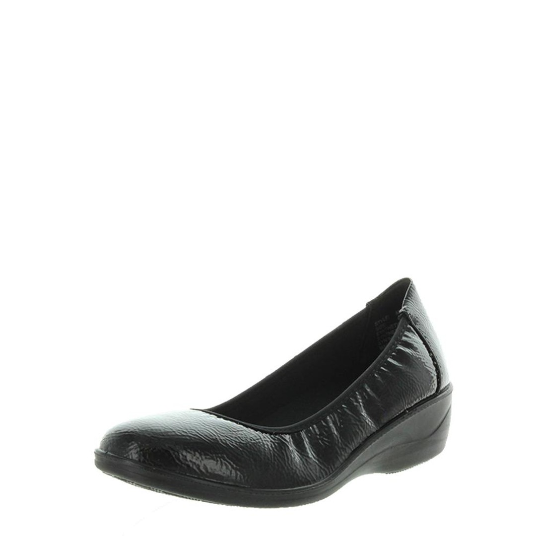 Aerocushion Marti Faux Leather Slip On Flats Memory Foam Cozy Shoes ...