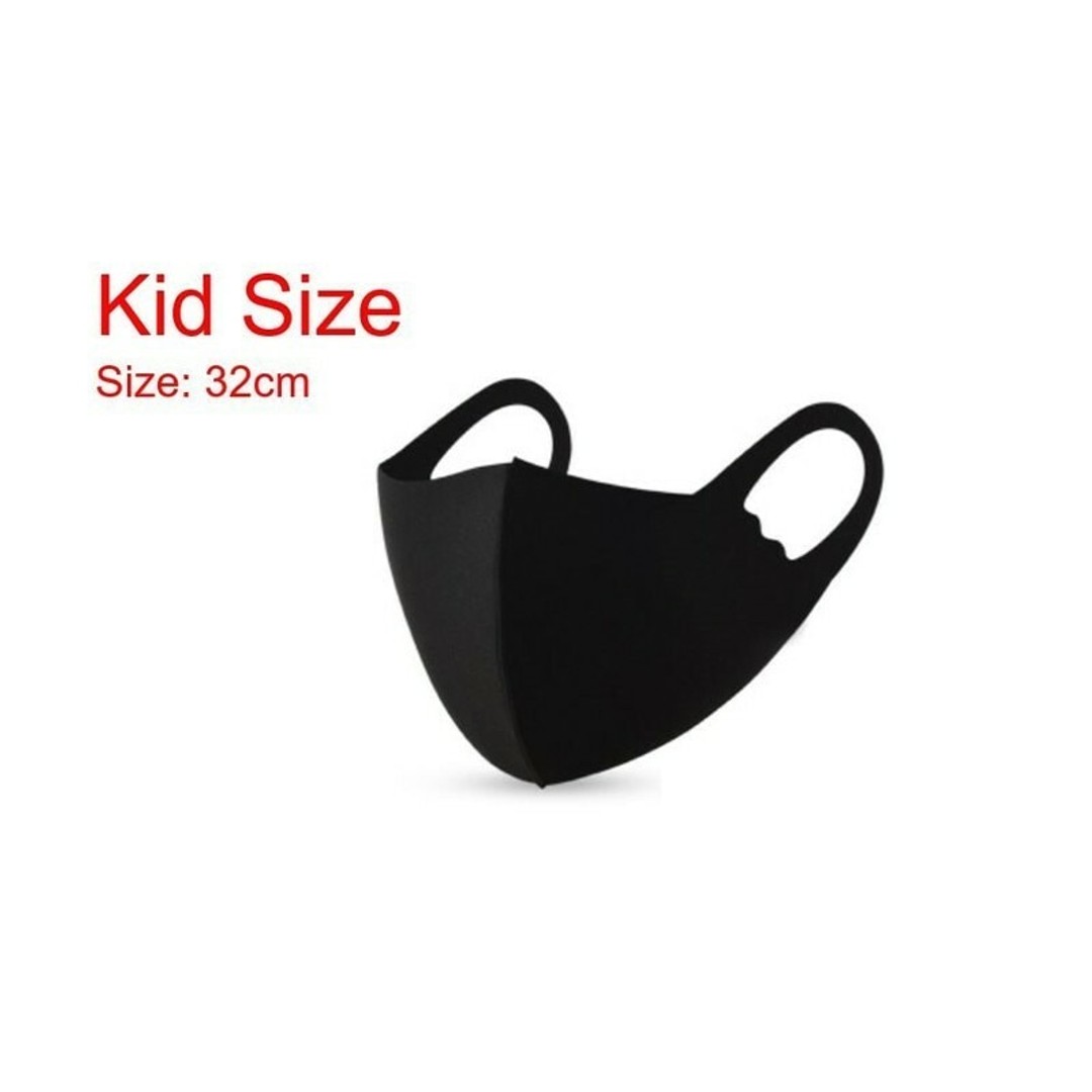 HES KID Black Face Mask Sports Face Cover Reusable & Washable Face Masks