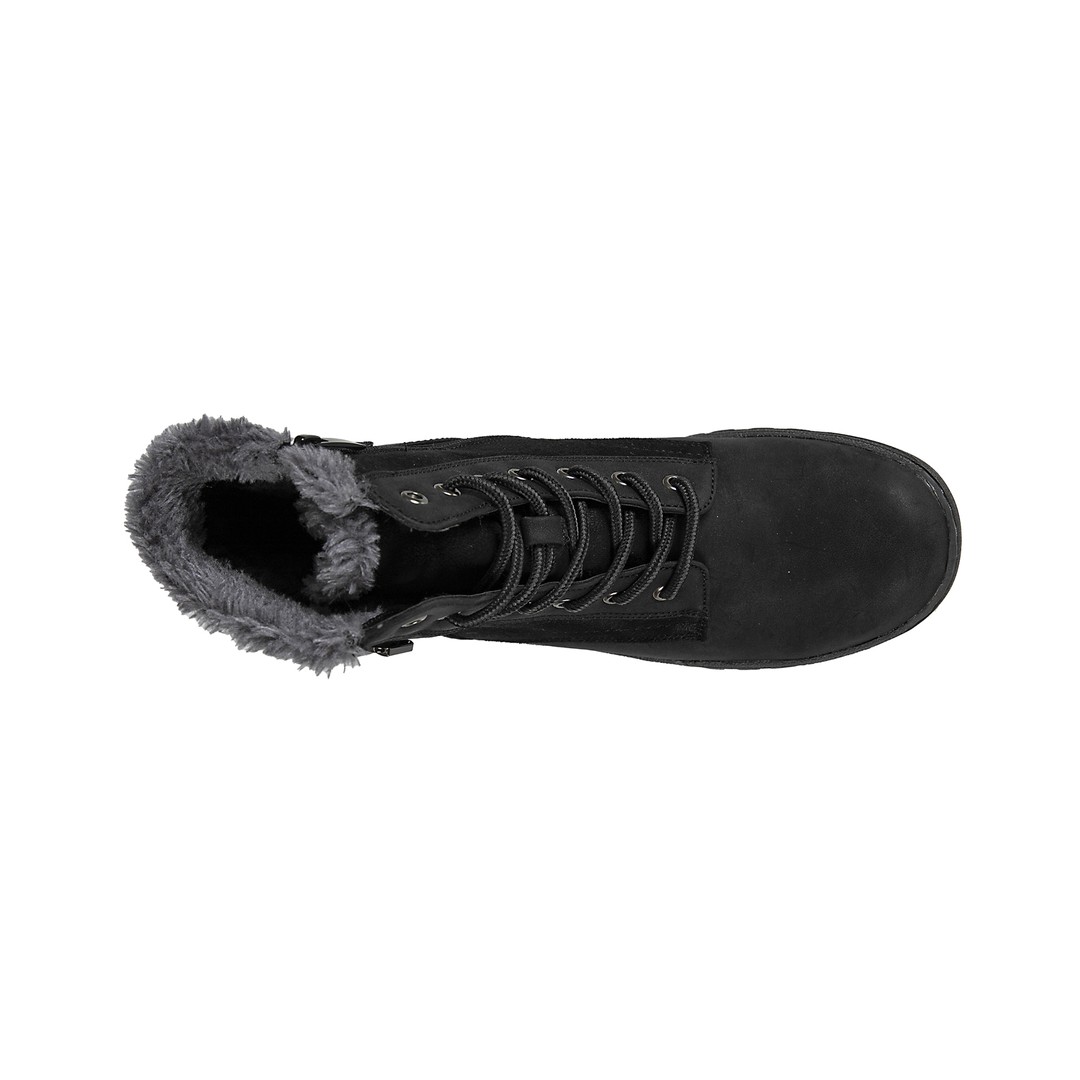 Globe By Vybe Lifestyle Women's Ankle Boot With Faux Fur Trim | The ...