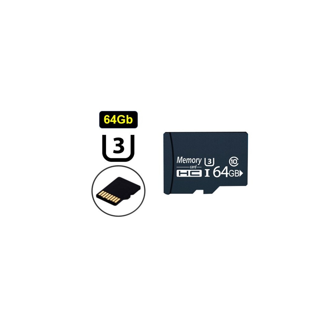 Hes 64gb U3 Class 10 Microsd Flash Memory Card Micro Sd Hc Transflash Tf C10 The Warehouse 6236