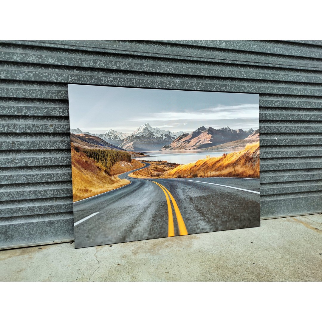 Framed 1 Panel - Finished Products - Road to Mt Cook - Canvas Print Wall Art