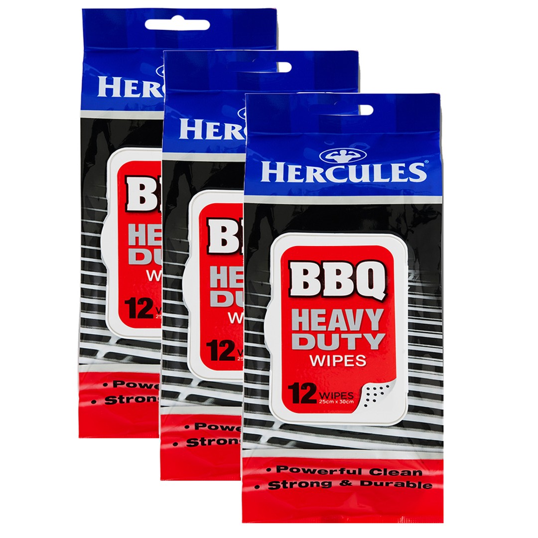 36pc Hercules BBQ Cleaning Wipes Heavy Duty Tough Wet Wipes Grease Cleaning