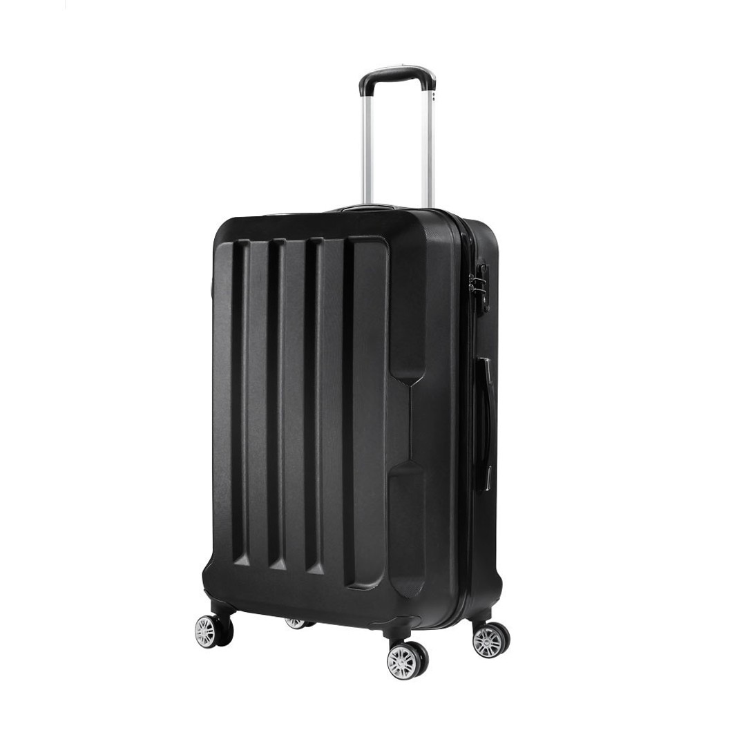 Slimbridge 28" Luggage Suitcase Trolley TSA Lock Travel Packing Lock Hard Black
