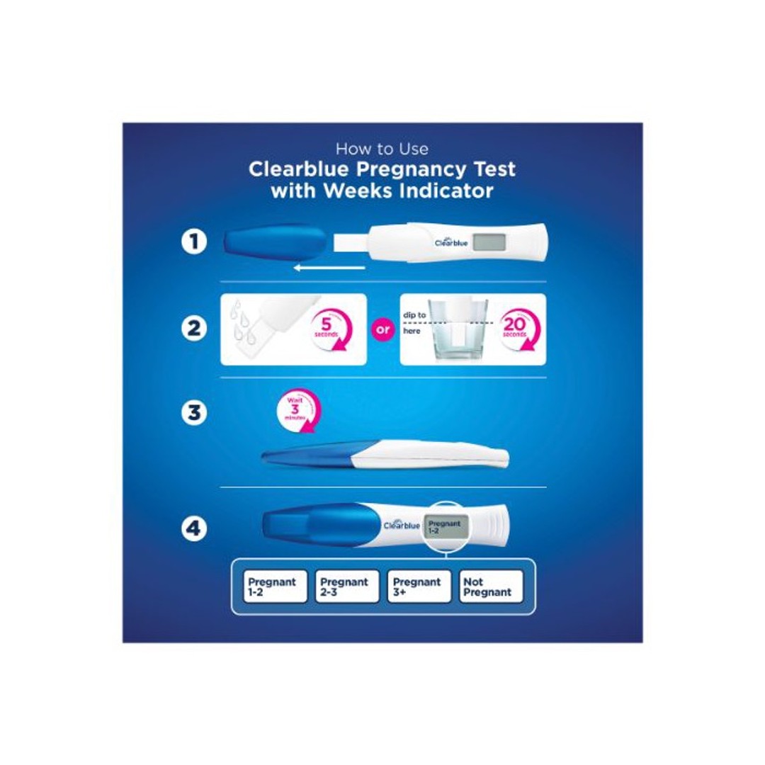 Clearblue Digital Pregnancy Test Weeks Indicator 2 Tests The Warehouse