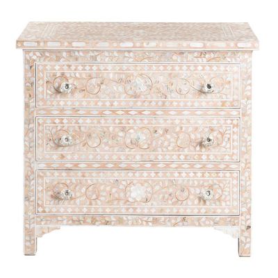 Zohi Signature Collection Bone Inlay Classic Chest With 3 Drawers