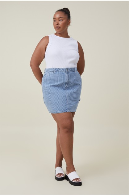 Cotton On Curve Cargo Denim Mini Skirt Blue | Cotton On Online | TheMarket  New Zealand