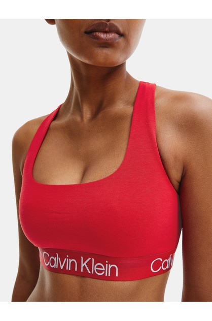 Calvin Klein Structured Cotton Bralette - Rustic Red | Calvin Klein  Underwear Online | TheMarket New Zealand