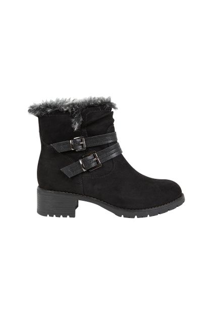 Alaska By Obsessed Faux Fur Ankle Boot With Buckle Womens | Spendless ...