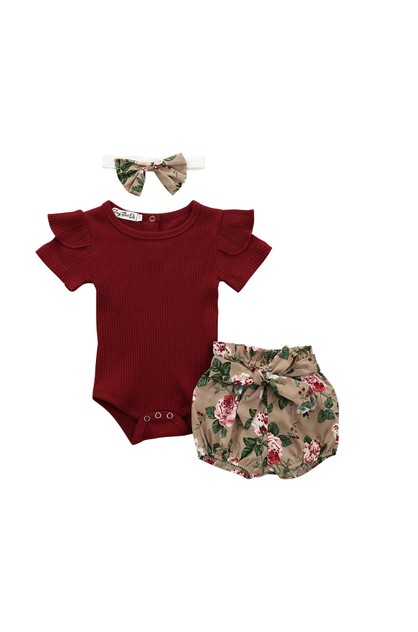 Nelly Boo Girls Short Sleeve 3 Piece Set - Floral | NellyBoo Online |  TheMarket New Zealand