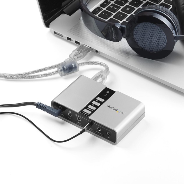 Shop Star Tech 7.1 3.5mm Audio Adapter External USB Sound ...