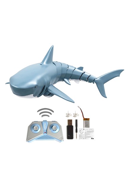 Megajoy 2.4GHz Electric Great White Shark Remote Control Swim Toy RC ...