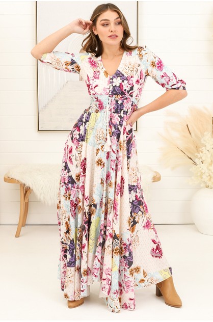 Lucy Vintage Maxi Dress | Salty Crush Online | TheMarket New Zealand