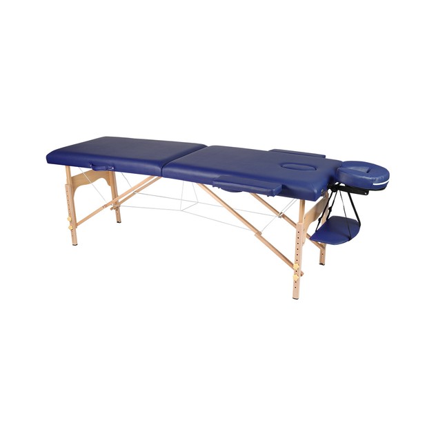 Massage Table Wooden 2 Section Blue 1 Day Online Themarket New Zealand 