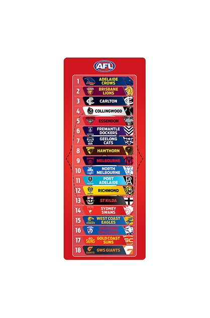 taktik gås forvisning AFL BALL DESIGN Score Board Ladder 18 Magnetic Team Tiles Leader Board | Australian  Football League Online | TheMarket New Zealand