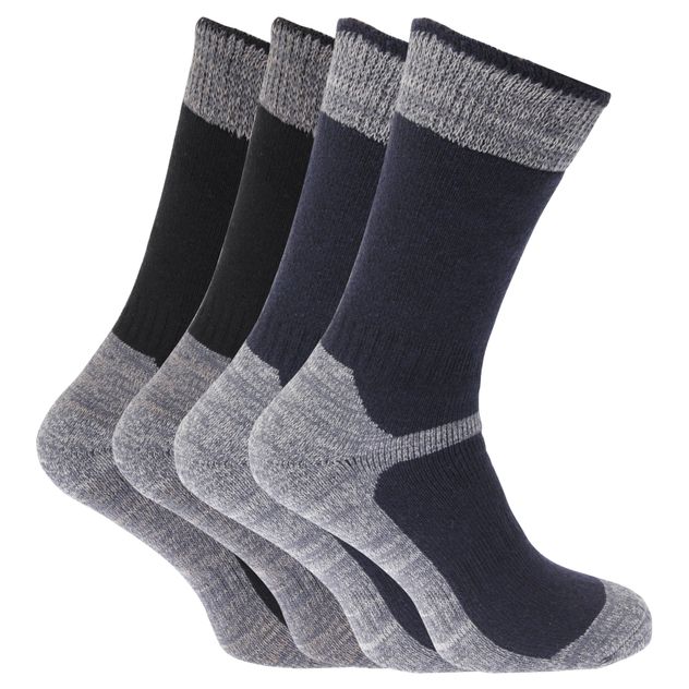 Mens Heavy Weight Reinforced Toe Work Boot Socks (Pack Of 4 ...
