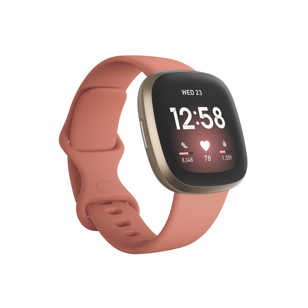 Fitbit Versa 3 - Pink Clay/Gold | Fitbit Online | TheMarket New Zealand
