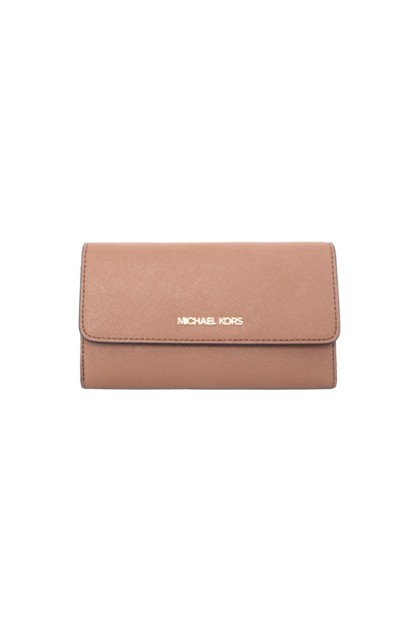 Michael Kors Jet Set Travel Large Trifold Saffiano Leather Wallet (Luggage)  | MICHAEL KORS Online | TheMarket New Zealand