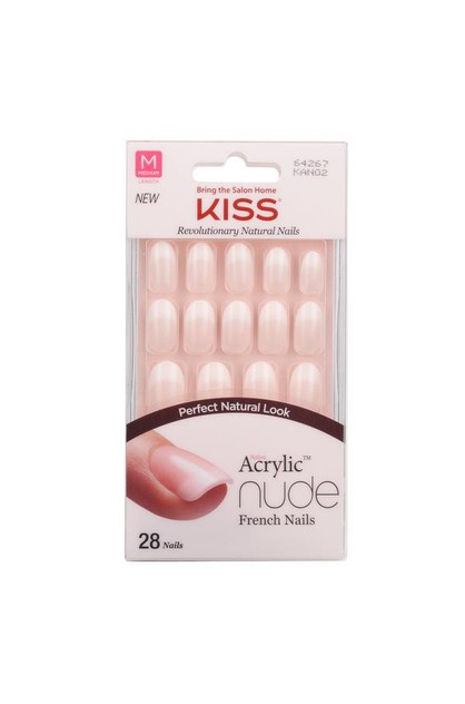 KISS Acrylic Nude French Nails - Graceful | Bargain Cosmetics Online ...