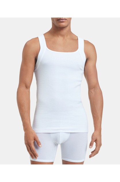 Calvin Klein Mens Undershirt White Size XL Square Tank Top Solid | Calvin  Klein Online | TheMarket New Zealand