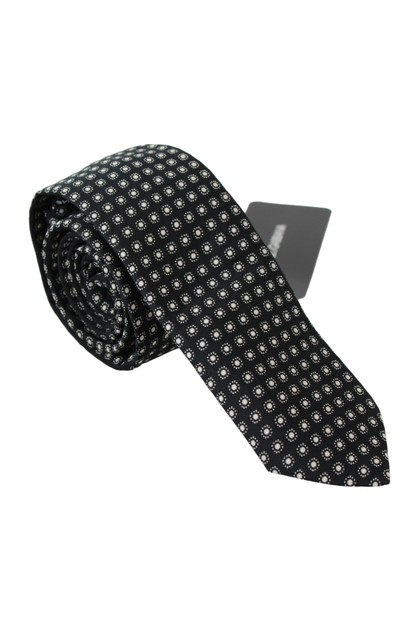 Dolce & Gabbana Black Patterned Classic Mens Slim Necktie Tie black Men |  DOLCE & GABBANA Online | TheMarket New Zealand