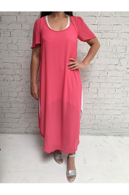 Minx Scoop Neck Over Dress - Candy Pink FINAL | Minx Online | TheMarket ...