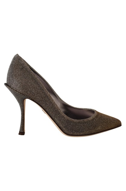 Dolce Gabbana Gold Silver Fabric Heels Pumps Shoes | DOLCE & GABBANA Online  | TheMarket New Zealand