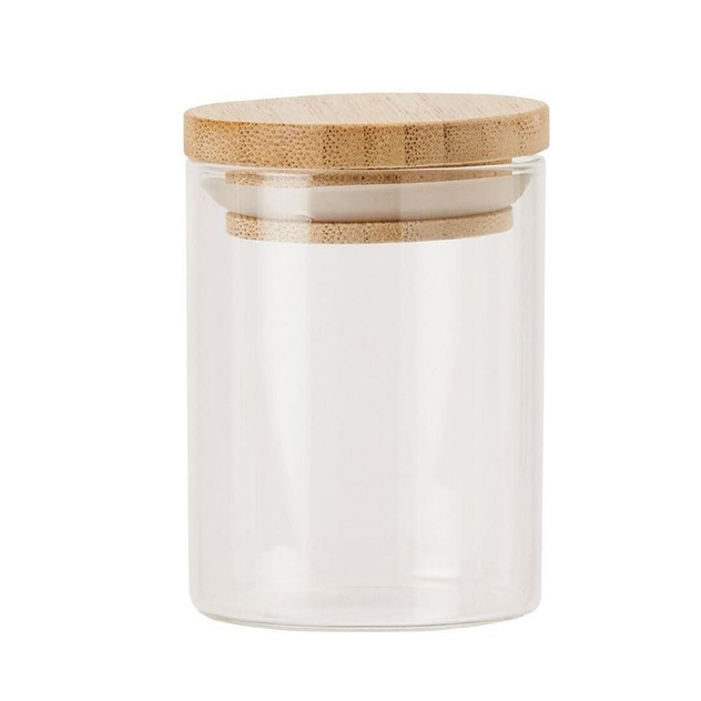 Living & Co Bamboo Glass Spice Jars Clear 6 Pack | Living & Co Online ...