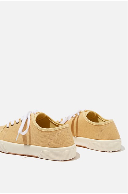 Rubi Shoes Lisa Lace Up Plimsoll Yellow | Rubi Shoes Online | TheMarket ...