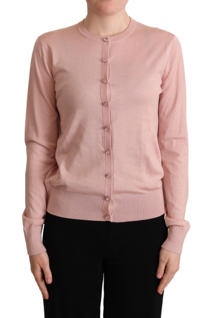Dolce Gabbana Pink Cashmere Silk Buttons Cardigan Sweater | DOLCE & GABBANA  Online | TheMarket New Zealand