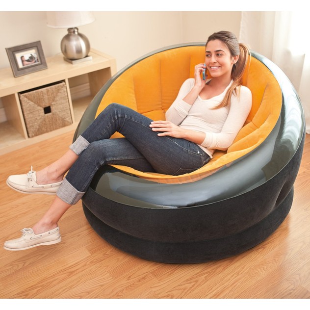 Intex 112 x 109 x 69cm Indoor/Outdoor Empire Air Inflatable Lounge