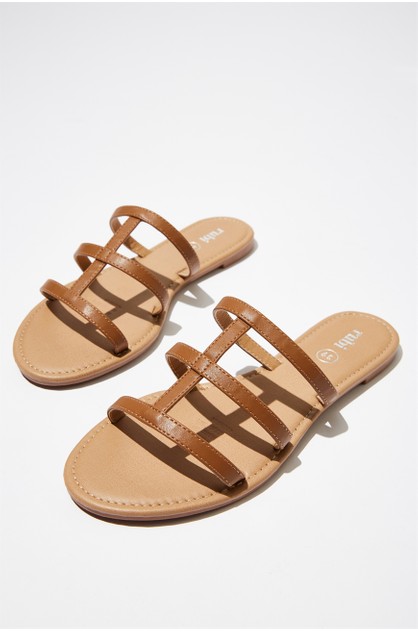 Rubi Shoes Everyday Caged Slide Beige | Rubi Shoes Online | TheMarket ...