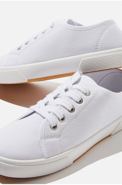 Rubi Shoes Lisa Lace Up Plimsoll White | Rubi Shoes Online | TheMarket ...