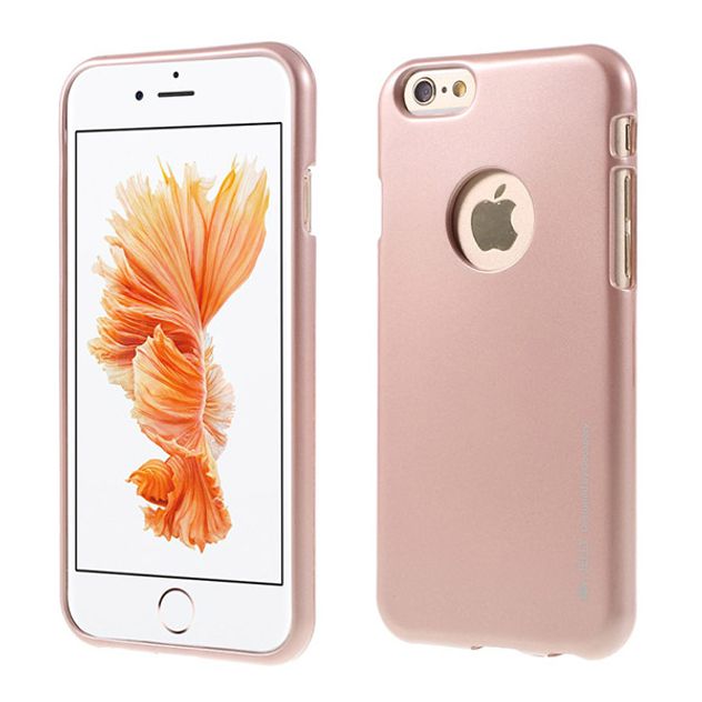 mercury ijelly case with hole for iphone 7 plus rose gold